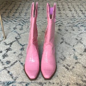 Sam Edelman Circus Pink Alligator Western Boots
